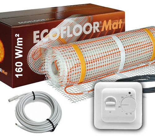300 Watt PREMIUM Fußbodenheizung elektrisch Fliese Bad Heizmatte Thermostat 1,5 m²