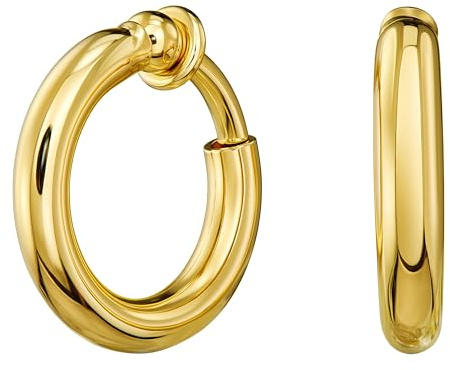 Traveller Ohrclip Creolen - Damen - Goldfarbe - Ø 33mm - 155050