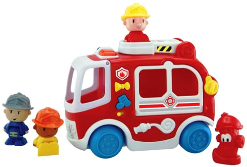 Tachan - Camión de Bomberos Luces y Sonidos - con 3 Personajes y 15 Sonidos y melodías- Dimensiones 20X15X8 cm (CPA Toy Group 731T00838)