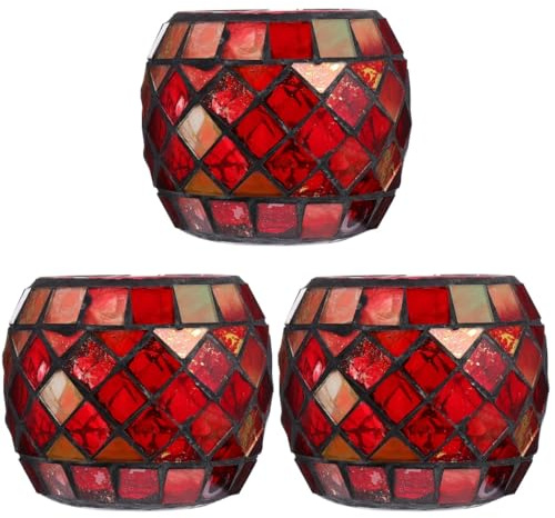 ABOOFAN European Style Glass Candlestick Candle Cup Holder Romantic Tea Light Holder for Wedding Home Dinner Party Decoration 8.3 Inch