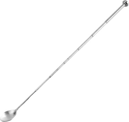 Cucchiaio Telescopico 1/2 Pezzo, Cucchiaio Estensibile in Acciaio Inossidabile 14,5 cm-44 cm, Cucchiaio per Mescolare in Acciaio Inossidabile, Cucchiaini da Tè con Manico Lungo, Cucchiaio da Bar