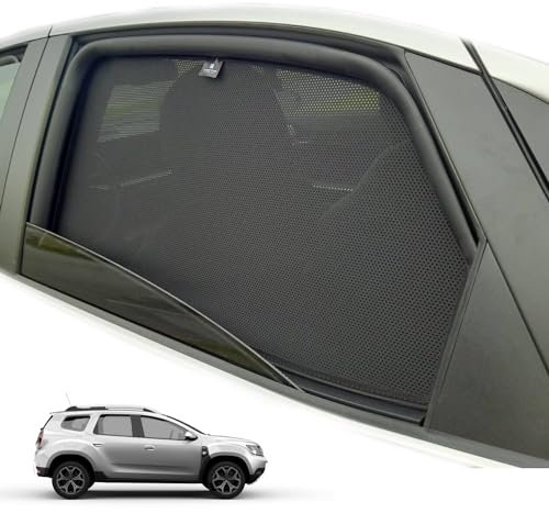 XTRM-CAR Sonnenschutz Blenden für Dacia Duster I Bj. 2010-2018 ideal angepasst, Höhste Qualität UV-Schutz und Hitzereduktion (Komplettes Set)