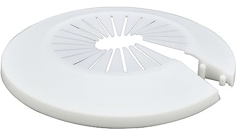 INDPROD Flansch-Rohrabdeckung, Dekoration, passend für Rohre mit einem Außendurchmesser von 14 cm bis 16,8 cm, Sanitär-Abdeckplatten, Rosette, Wasserablaufrohr, Leitungsabdeckung, PP-Wandflansch,
