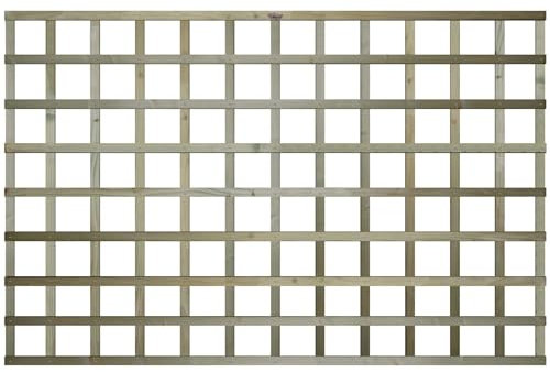Width 1828mm x Height: 1200mm 6x4ft (W: 6ft x H: 4ft) Premier Flat Frameless Rough-Sawn Square Trellis Pressure-Treated Garden Panel with 100-120mm Squares Fence Topper/Wall Art