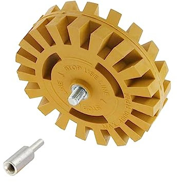 WHAMVOX Pneumatic Degumming Wheel Rubber Eraser Wheel Remove Sticker Label Eraser Roller for Car Tar Remover