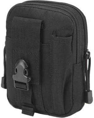 UFOVAOK TaktischerOutdoor Männer Gürteltasche mit Halterung für Handyhalterung und Mehreren Taschen, geeignet für Wandern, Camping und den alltäglichen Gebrauch (Schwarz)