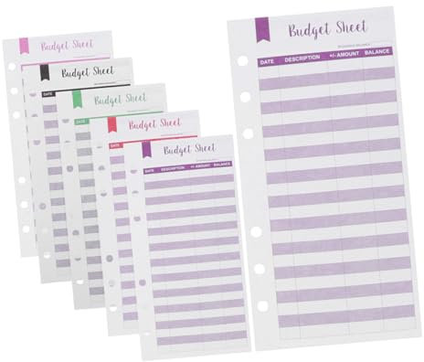 Tofficu 60blätter Budgetblätter Für Budgetbinder Praktische Ausgaben-tracker Und Budgetvorlagen Refills Für Effektive Finanzplanung Und Ausgabenverwaltung