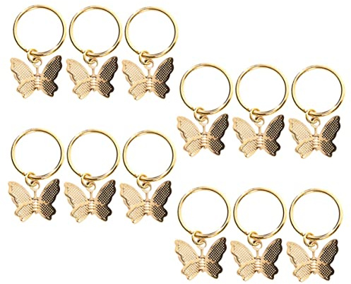 VINTORKY 12piezas Anillos Para Dreadlocks Adornos De Pelo Diseño De Joyas Para Trenzas Accesorios Elegantes Cabello y Celebraciones