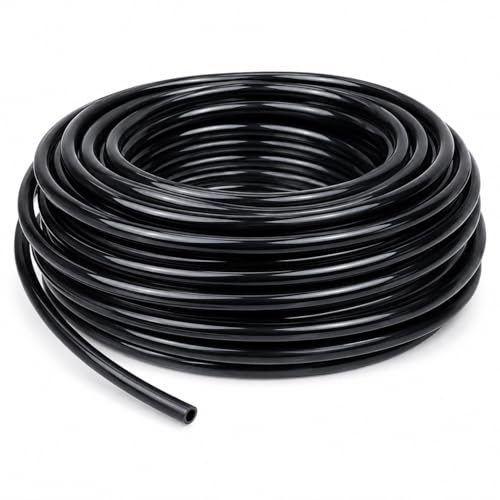 Micro Irrigation Tube, 10M Drip Irrigation Line I.D 4mm/O.D 7mm Watering Tubing Hose Garden Irrigation Supply Pipe for Garden Lawn Automatic Irrigation System