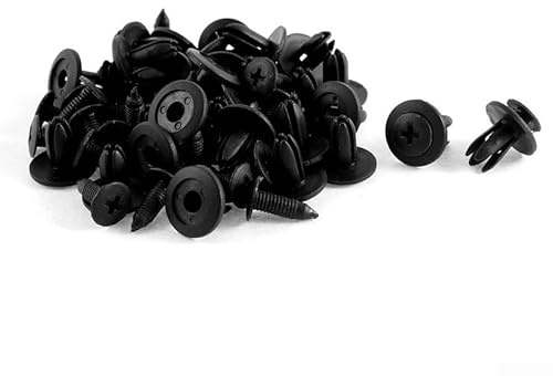 Rivetti in plastica per auto, set da 50 pezzi per fori da 6 mm, ideali per paraurti e fissaggio porte per Toyota e Honda