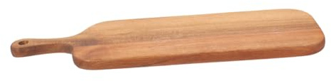 Healifty Tagliere in Legno Manico Lungo 41x12x1,5 Cm Per Cucina, Tagliere Da Portata in Legno Massiccio Di Acacia, Resistente e Leggero Per Servire Pane, Antipasti e Buffet All’aperto