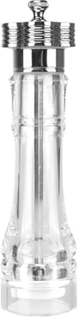 Acrylic Salt and Pepper Grinder, Refillable Flavor Grinder, Portable Peppercorn Grinders, Salts Shaker for Coarse Sea, Black Peppers, Dried Ginger, Adjustable Grinding at Kitchen, Colour Transparent