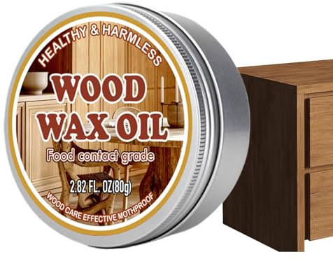 Cire pour la Planche à Découper en Bois | Produit d'Entretien pour Planche à Découper | 80g Cire Douce d'Entretien pour le Bloc de Découpe pour les Ustensiles, les Meubles, l'Armoire, le