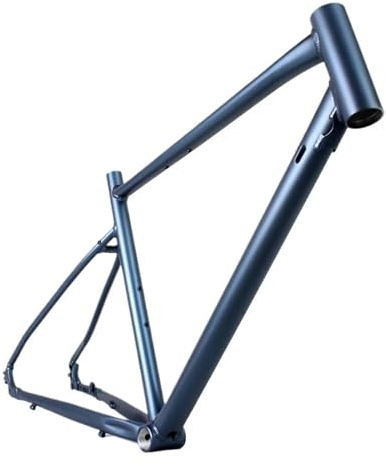 Frein À Disque Avec Cadre De Gravier En Aluminium 700C Avec Fourche VTT | Cadre léger en aluminium 6061, compatible avec les freins à disque, fourche VTT for gravier/tout-terrain(Matte Blue 470mm)