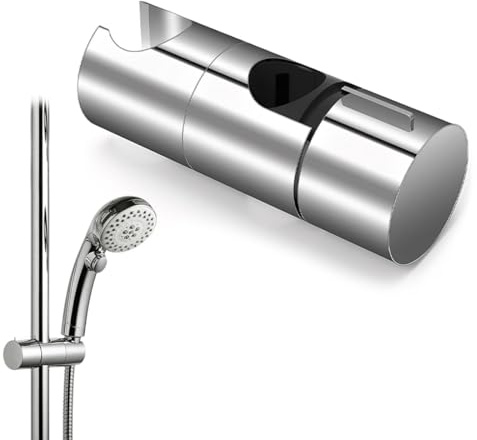 UIEXAY Soporte Para Cabezal De Ducha, Soporte Ajustable Para Ducha De Mano Con Un Diámetro De 18-25 Mm Para Barra Deslizante, Abrazadera Deslizante Extraíble Para Reemplazo En El Baño