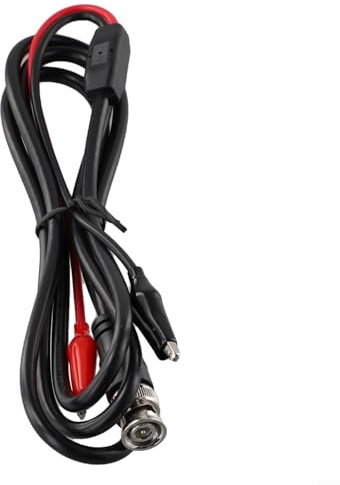 Pumixiy Oscilloscope Test Probe Cable 1 Meter BNC Q9 to Dual Clip Pure Copper Core High Quality PVC Insulated HD BNC Lead(1.5m)