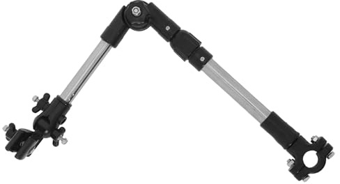 PAMINGONO Adjustable Stroller Umbrella Clamp Holder with Detachable Base, Multi-Angle Swivel Umbrella Stand for 25mm Round Tubes, Compatible with Wheelchairs, Golf Carts, and Folding Chairs