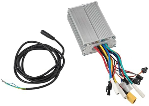 Homeponnew Controlador sin escobillas de 48 V 1000 W para bicicleta eléctrica, controlador de velocidad del motor de 21 A con cable adaptador de pantalla, carcasa de aleación de aluminio para