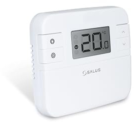 Salus RT310TX Funk-Thermostat – nicht programmierbarer digitaler Raumthermostat-Sender, batteriebetriebene Heizungssteuerung, 5–35 °C, 30 m Reichweite