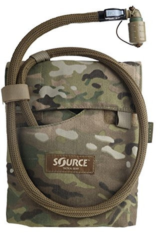 Source Tactical Kangaroo - Sistema di idratazione Pieghevole da 1 litro, con valvola Push-Pull e Custodia (Multicam), Nylon