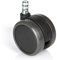 hjh OFFICE 619025 5X Ruedas para sillas ROLO No-Noise 11mm/65mm, Negro, Suelos Duros