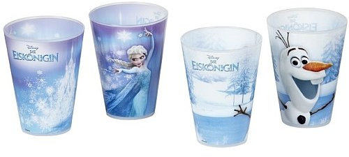Geda 13400 Reine de Neiges Elsa/of Gobelet Plastique Multicolore 10 x 10 x 16 cm Lot de 4
