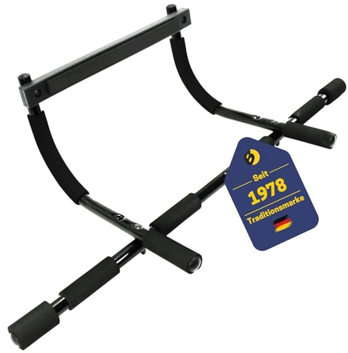 Best Sporting 4 in 1 Multifunktions Tür-Reck I Klimmzugstange mit Softgrip I Belastbar bis 100 kg I Einfache Montage ohne Bohren I Für Klimmzüge, Liegestütze, Dips, Sit-Ups
