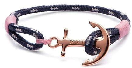 Tom Hope TM0140 Pulsera de Oro Rosa, Ancla - Talla XS