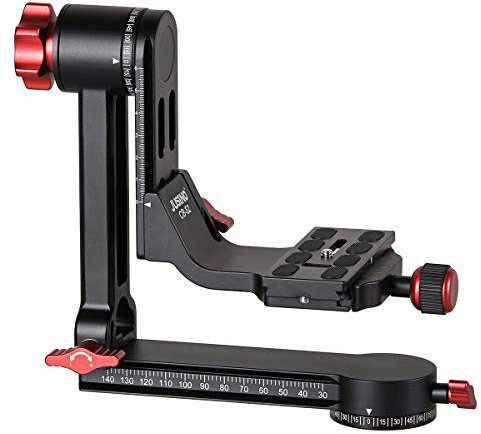 JUSINO Gimbal Head schwenkbarer Stativkopf für große Objektive bei Sport-, Natur- und Panoramafotografie 15kg Tragfähigkeit inkl. gepolsterter Tasche CB-52
