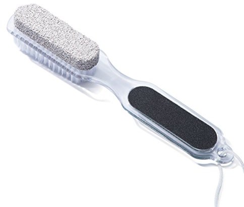 SUPVOX 4 in 1 scrubber di file di pomice per spazzole per la cura piedi con manico defogliatore di di pelle morta esfoliante