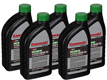 Pack of 5 Kawasaki 99969-6296 Genuine OEM K-Tech SAE 10W-40 4-Cycle Engine Oil
