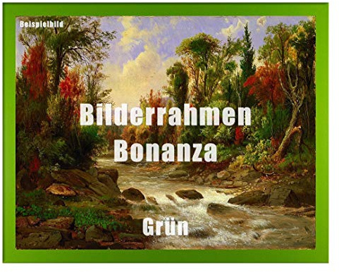 Homedecoration Bilderrahmen Bonanza Bildgröße 70 x 100 cm in Grün Hellgrün mit Acrylglas klar 1 mm in 52 Farben