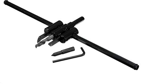 F&T Scie cloche circulaire réglable, lame de scie circulaire en acier allié, compatible bois, plastique, caoutchouc, noir