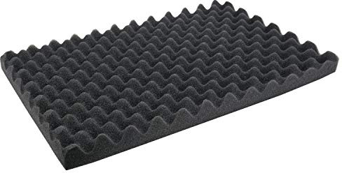 HMF 14565 Noppenschaumstoff, Akustikschaumstoff | 345 x 550 mm | Double-Size | Koffereinlage | Höhe: 45 mm
