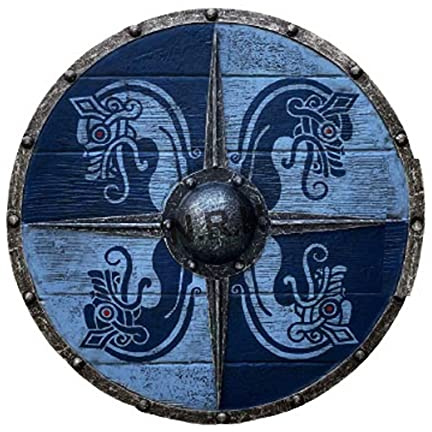 Nautical Replica Hub Bouclier médiéval en acier style viking 61 cm