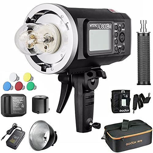 GODOX AD600BM Outdoor Flash Strobe Light Bowens Mount 600Ws GN87 HSS 2.4G Wireless X System, 8700mAh Battery, W CB-09 Carrying Bag PB-600 Portable Flash Bag