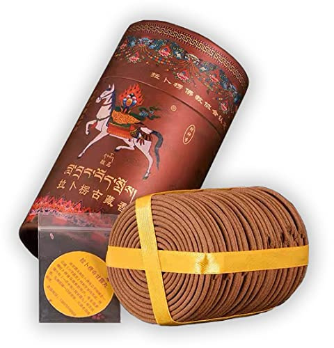 Tibetan Natural Coil Incense - Tibet Monks Non-Toxic Peace Spiral Incense - 94 Coils 4 Hours Burn Time - for Relaxation, Meditation, Energy Clean, Attract Money, Increase Spirituality