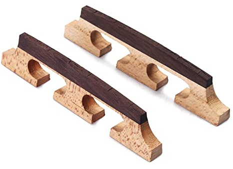 2. PCs 6. Saiten Banjo Bridge Rosenholz Dreibeinige Streichinstrumente Teile Für Ukulele Gitarre Banjo Tune-o-matic Steg
