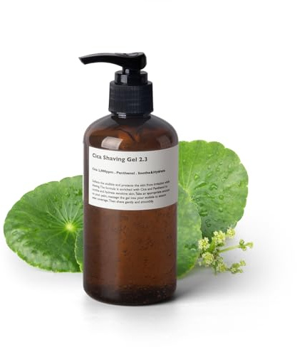 Gel de Rasage Cica Hydra-Protect – Gel Transparent Apaisant pour Peau Sensible avec Centella Asiatica, Aloe Vera & Panthénol – Rasage Doux & Hydratant pour Hommes et Femmes – 250 ml