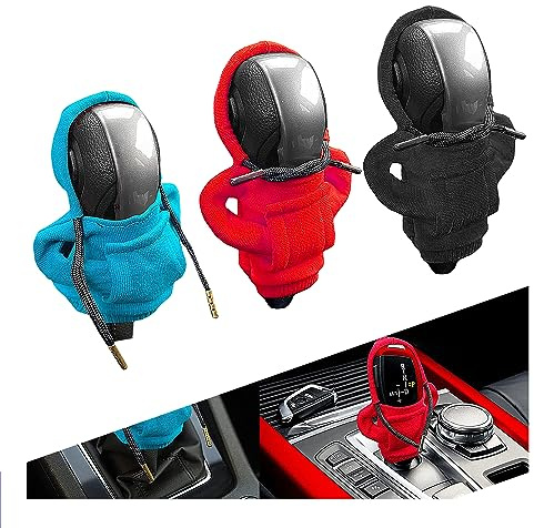TAFACE 3 Stück Schaltknauf-Hoodie, Schaltknauf-Kapuzenpullover, Schaltknauf-Abdeckung, Schaltknauf-Dekoration, Auto-Schaltzubehör, Schaltknauf, Schaltknauf-Staubschutz, Auto-Innenraum