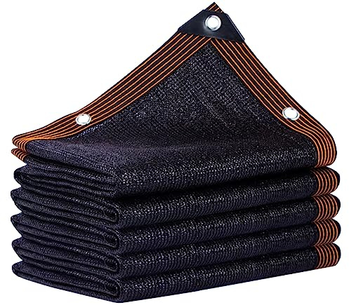 IMSGVIFO Red de Sombra Exterior, Malla Sombra Exterior 80%-90% UV Red de Sombra con Ojales, Sombreador Pergola Tela de Sombra para Pergola Jardín Patio Balcón Invernadero Granero (Negro-5x5m)