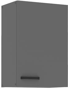 Kuechen-preisbombe Küche Nessa Hängeschrank 50 cm Anthrazit Küchenzeile Küchenblock Einbauküche