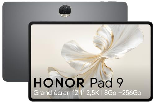 HONOR Pad 9 Wi-Fi Tablet 12.1 Inches, 8GB + 256GB, 120Hz 2.5K Display, 8300mAh Battery, 8 Speakers, Android 13, Space Grey