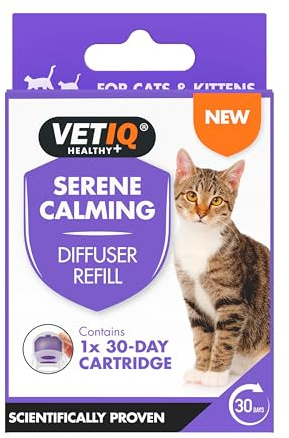 VETIQ Serene Calming Refill For Use With Portable Diffuser For Cats & Kittens, Help Calm, Relax, and Ease Separation Anxiety, Anxiousness or Hyperactivity, 6 ml Refill (Pack of 1)