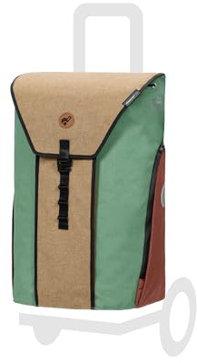 Andersen Einkaufstrolley Ersatztasche - 50 Liter - mit Kühlfach | Fronttasche - wasserabweisend - Reflektoren - faltbar - Oli.P 2.0 beige