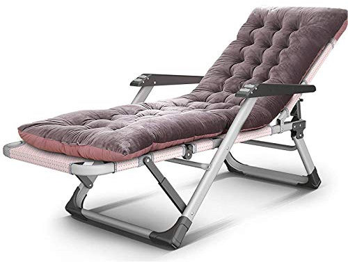 FAZENHUA Zero Gravity Liegestuhl, klappbarer Strandstuhl für den Außenbereich mit Wattepad, leicht, verstellbar, atmungsaktiv, Liegestuhl, Gartenterrasse, Sonnenliegen, A