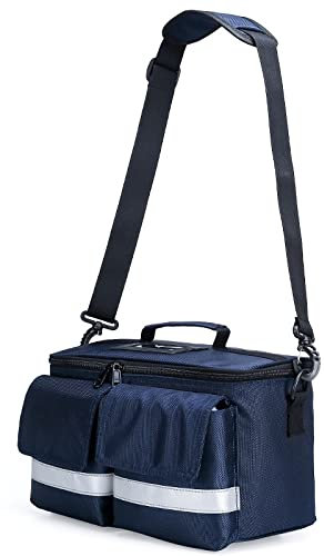 ISCBAFYX Erste-Hilfe-Kasten Hausapotheke Erste-Hilfe-Kasten Tragbare Medizin Großer Medizinschrank Aufbewahrungsbox Haushalt Outdoor-Reiseartikel Erste-Hilfe-Sets (Farbe: Dunkelblau, Band: A)