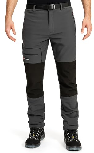 Höhenhorn Trekmaster - Pantaloni da trekking da uomo, in softshell, grigio., L