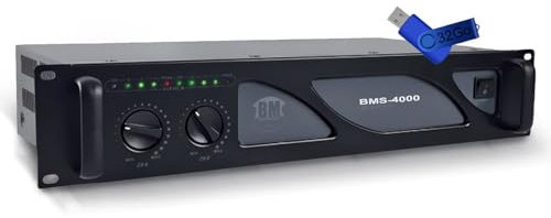 Amplificateur sonorisation DJ - BM Sonic BMS-4000-2 x 2000W - Technologie MOSFET avec Ventilation Continue+Clé USB 32G