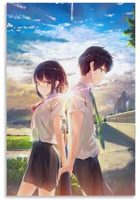 Your Name Kimi No Na Wa Anime Tachibana T Póster Pintura Decorativa Lienzo Arte de Pared Salón Póster Dormitorio Pintura, Arte de Pared Impresión de Imagen Moderna Decoración de Habitación Familiar 40